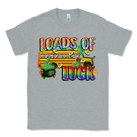Heather Grey Loads of luck with school bus St. Patrick's Day Classic Tee - FaDigitalArtStudio
