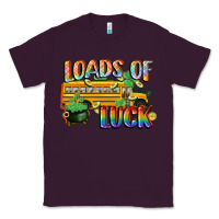 Plum Loads of luck with school bus St. Patrick's Day Classic Tee - FaDigitalArtStudio