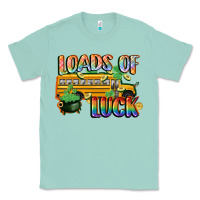 Seafoam Loads of luck with school bus St. Patrick's Day Classic Tee - FaDigitalArtStudio