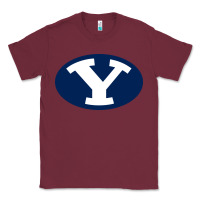 Burgundy byu couga s Classic Tee - linhVisuals