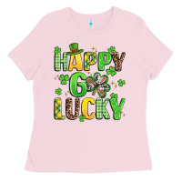 Bubblegum Pink happy go lucky Ladies Tee - Artiststas