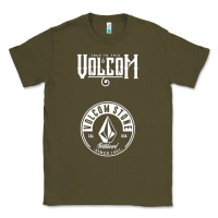 Army Green Volcom Style Classic Tee - linhVisuals
