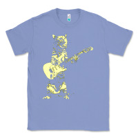 Colony Blue cat playing guitar Classic Tee - linhVisuals
