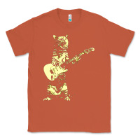 Copper cat playing guitar Classic Tee - linhVisuals
