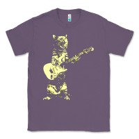 Lavender cat playing guitar Classic Tee - linhVisuals