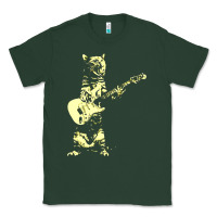 Sports Green cat playing guitar Classic Tee - linhVisuals