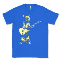 True Royal cat playing guitar Classic Tee - linhVisuals
