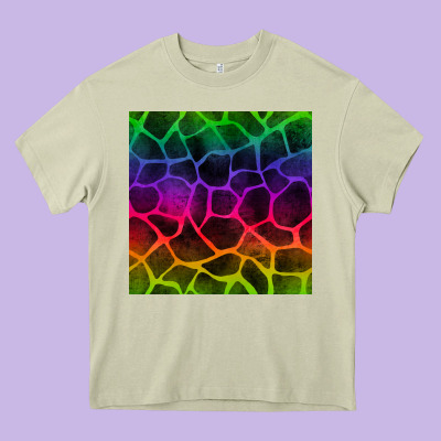Colorful Giraffe Seamless Pattern Heavy Core Tee Designed By Bundleandbundleshop
