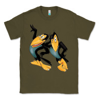 Army Green Heckle and Jeckle Classic Tee - linhVisuals