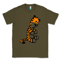 Army Green Calvin Bill Watterson Classic Tee - linhVisuals