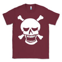 Burgundy skull crossbones Classic Tee - linhVisuals