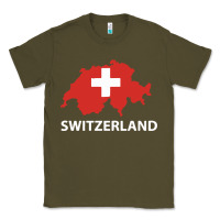 Army Green switzerland Classic Tee - linhVisuals