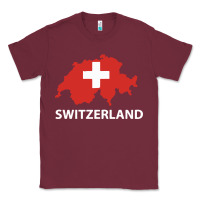 Burgundy switzerland Classic Tee - linhVisuals