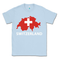 Dusty Blue switzerland Classic Tee - linhVisuals