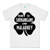 White prone to shenanigans and malarkey Classic Tee - linhVisuals