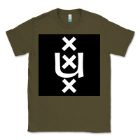 Army Green Amsterdam University Classic Tee - linhVisuals