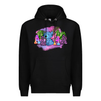 Black aloha stitch Premium Hoodie - AdoDesignShop