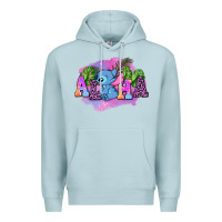 Blue Mist aloha stitch Premium Hoodie - AdoDesignShop