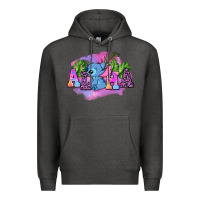 Charcoal Heather aloha stitch Premium Hoodie - AdoDesignShop