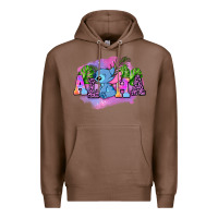 Chestnut aloha stitch Premium Hoodie - AdoDesignShop