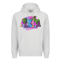 Dove Grey aloha stitch Premium Hoodie - AdoDesignShop