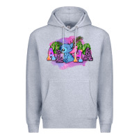 Heather Grey aloha stitch Premium Hoodie - AdoDesignShop