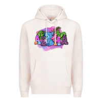 Pale Pink aloha stitch Premium Hoodie - AdoDesignShop