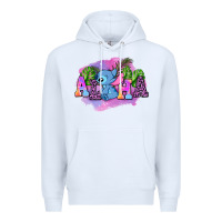 White aloha stitch Premium Hoodie - AdoDesignShop