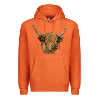 Carrot highland cow Premium Hoodie - RanaPortraitStore