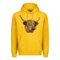 Lemon highland cow Premium Hoodie - RanaPortraitStore