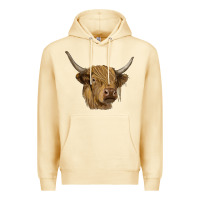 Pina Colada highland cow Premium Hoodie - RanaPortraitStore