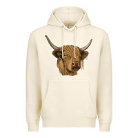 Tofu highland cow Premium Hoodie - RanaPortraitStore
