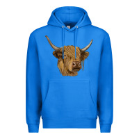 True Royal highland cow Premium Hoodie - RanaPortraitStore