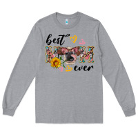 Heather Grey best mom ever with cow Long Sleeve Tee - Artiststas