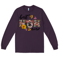 Plum best mom ever with cow Long Sleeve Tee - Artiststas