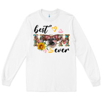 White best mom ever with cow Long Sleeve Tee - Artiststas