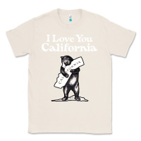 Natural i love you california bear state hug Classic Tee - linhVisuals