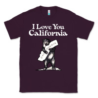 Plum i love you california bear state hug Classic Tee - linhVisuals