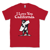 Red i love you california bear state hug Classic Tee - linhVisuals