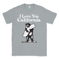 Heather Grey i love you california bear state hug Classic Tee - linhVisuals