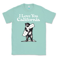 Seafoam i love you california bear state hug Classic Tee - linhVisuals