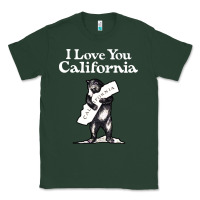 Sports Green i love you california bear state hug Classic Tee - linhVisuals