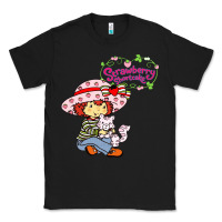 Black strawberry shortcake and cat Classic Tee - linhVisuals