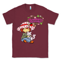 Burgundy strawberry shortcake and cat Classic Tee - linhVisuals
