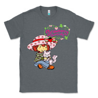 Charcoal Heather strawberry shortcake and cat Classic Tee - linhVisuals
