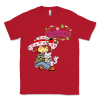 Red strawberry shortcake and cat Classic Tee - linhVisuals