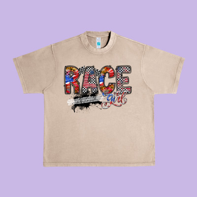 Race Girl Urban Heavy Tee Designed By Racoondesign