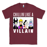 Burgundy chillin like a villain Classic Tee - linhVisuals