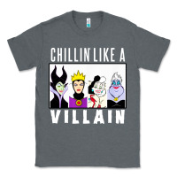 Charcoal Heather chillin like a villain Classic Tee - linhVisuals