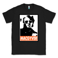 Black macgyver Classic Tee - linhVisuals
